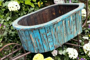 oval wood planter